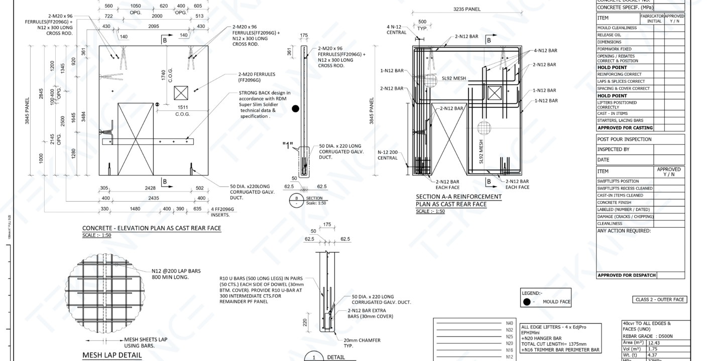 Precast Panel Shop Drawing II