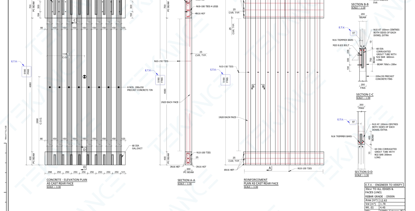 Precast FIN Shop Drawing