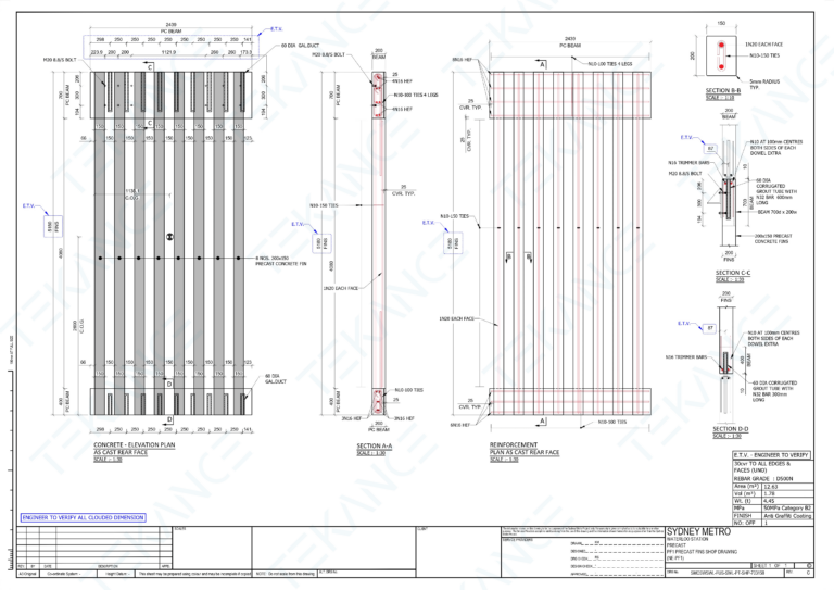 Precast FIN Shop Drawing