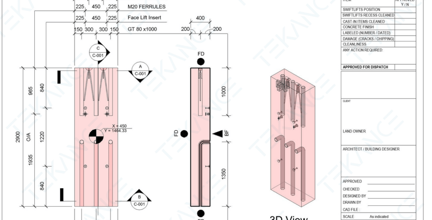 Precast Column Mould Drawing
