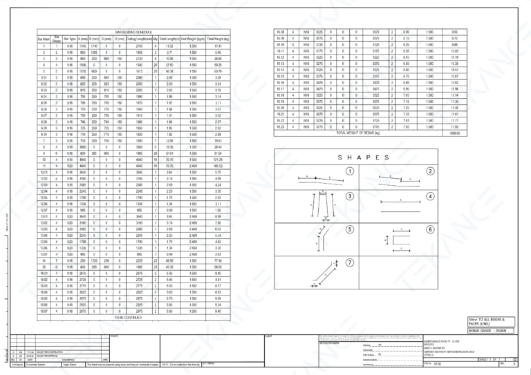 Abutment Rebar Detailing - BBS